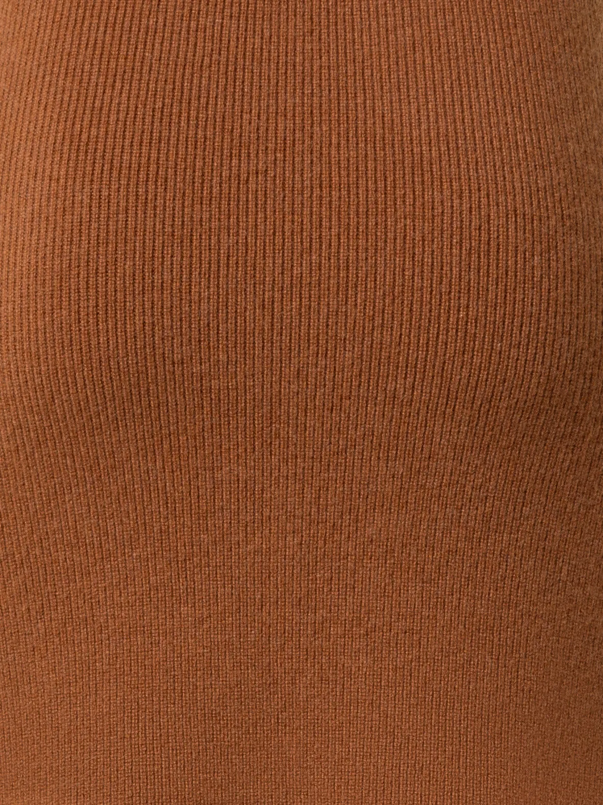 Midi Knit Skirt in Ribbed Cashmere