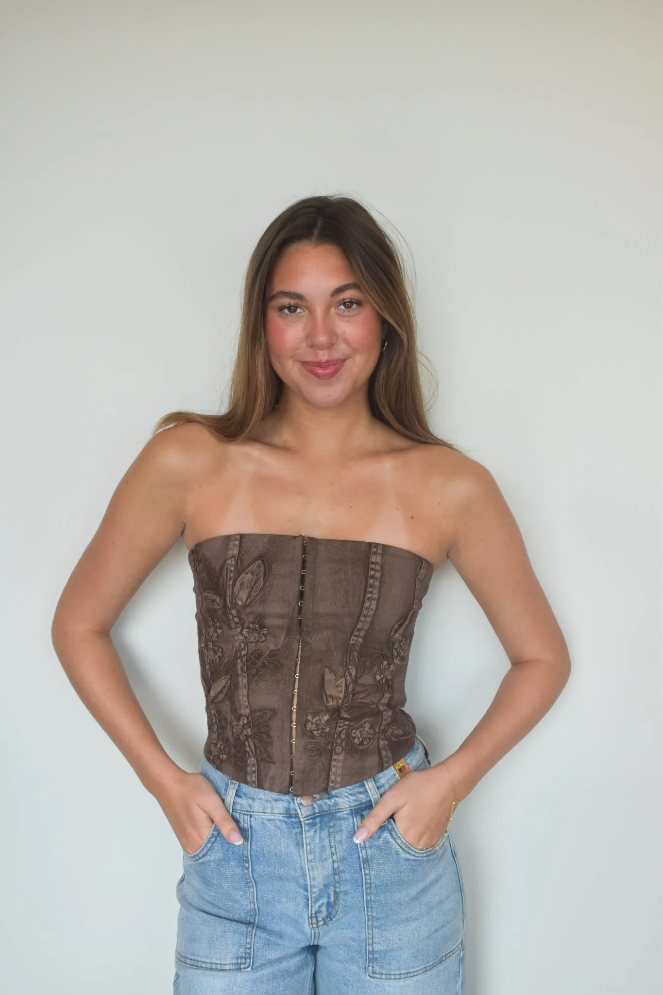 Mocha Blossom Corset