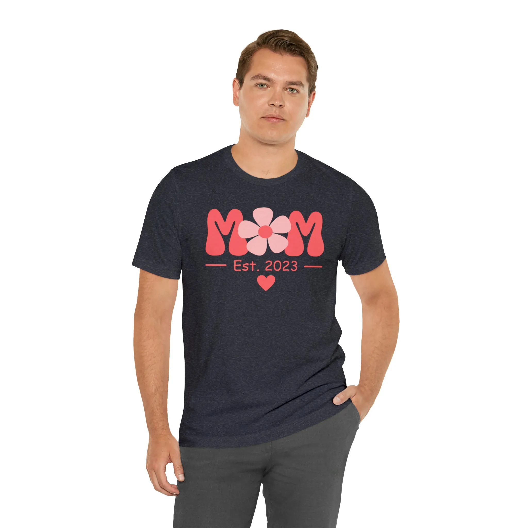 Mom Est. 2023 Mom to Be  T-Shirt | Expecting Baby Tee |  Bella Canvas 3001 Unisex |  Short Sleeve Tshirt