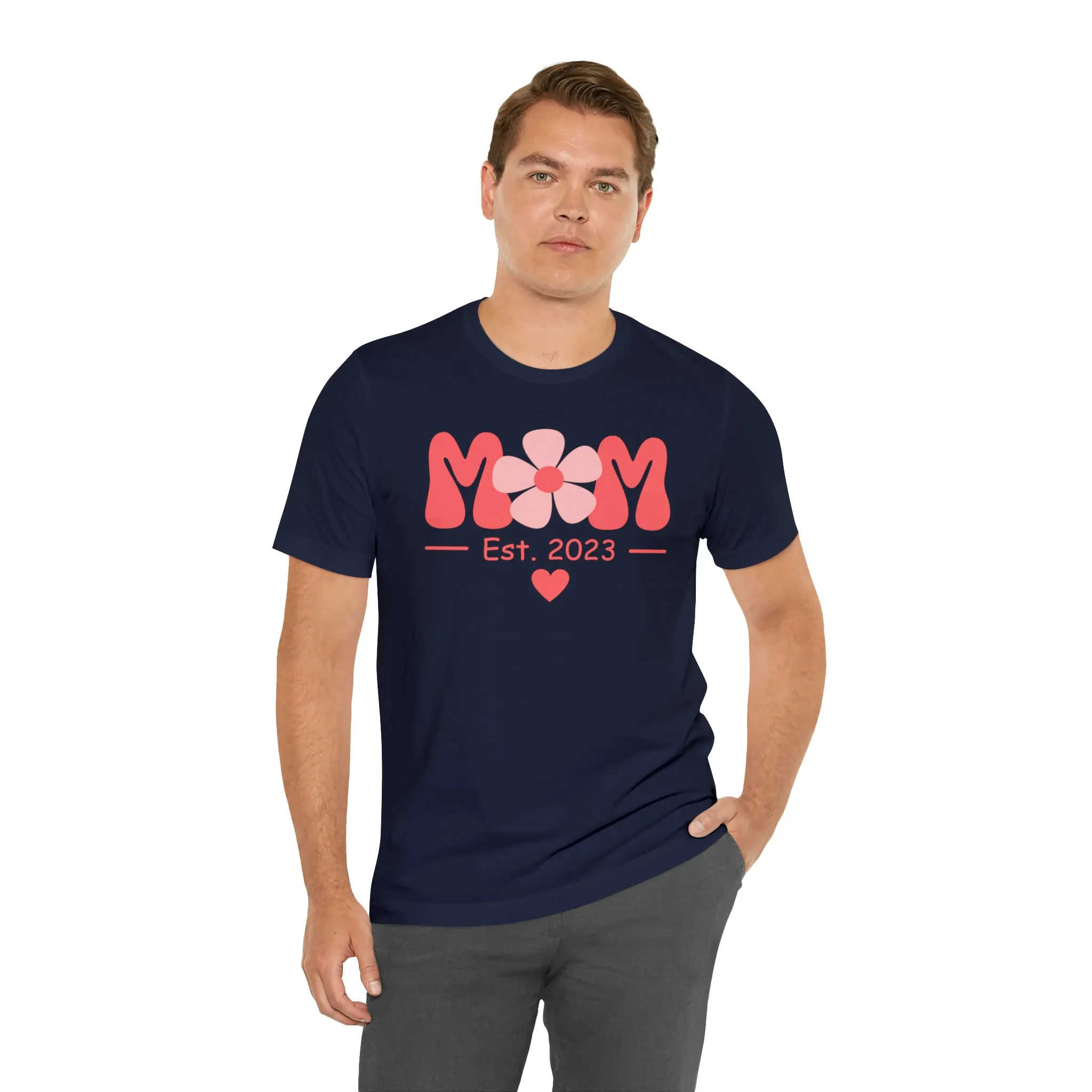 Mom Est. 2023 Mom to Be  T-Shirt | Expecting Baby Tee |  Bella Canvas 3001 Unisex |  Short Sleeve Tshirt