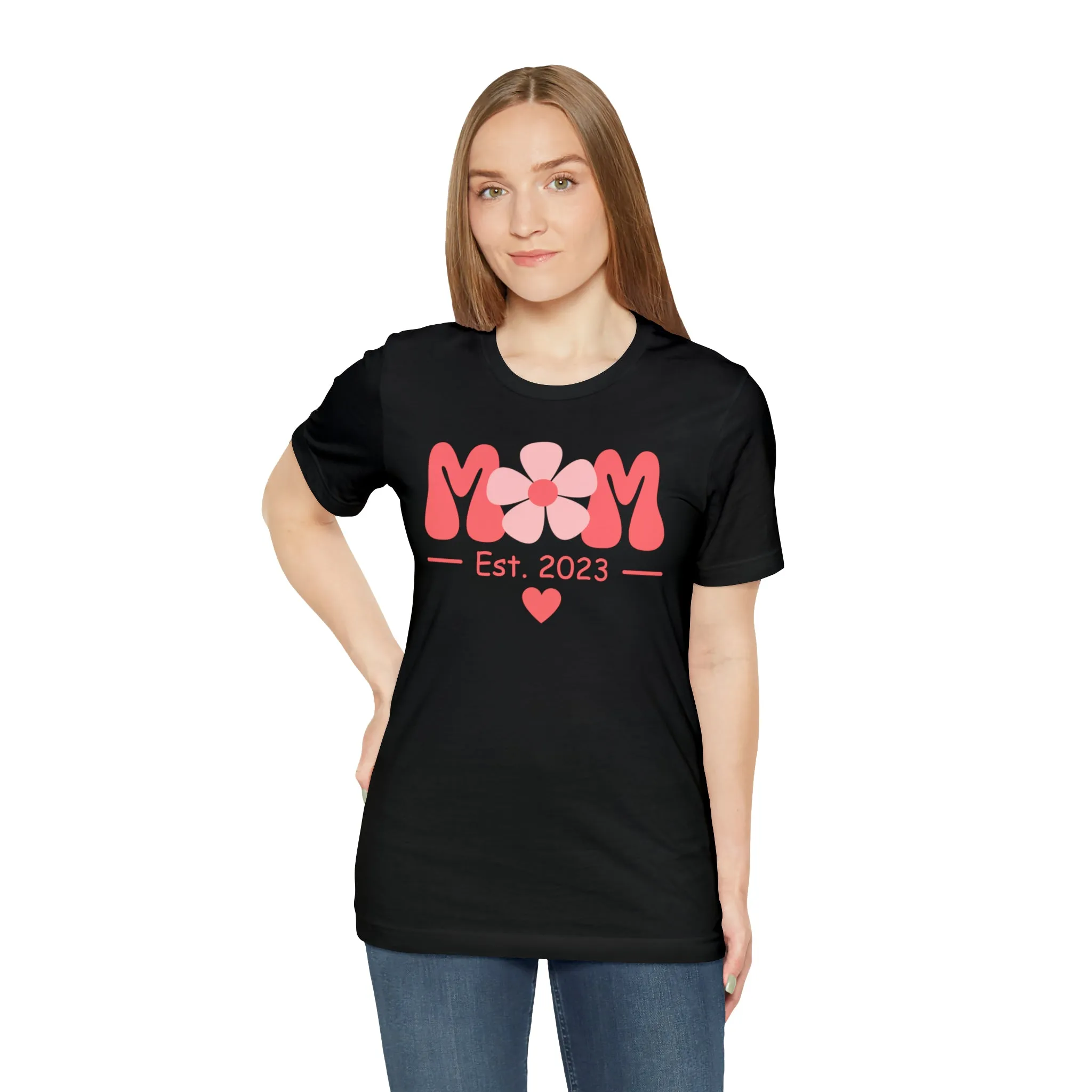 Mom Est. 2023 Mom to Be  T-Shirt | Expecting Baby Tee |  Bella Canvas 3001 Unisex |  Short Sleeve Tshirt