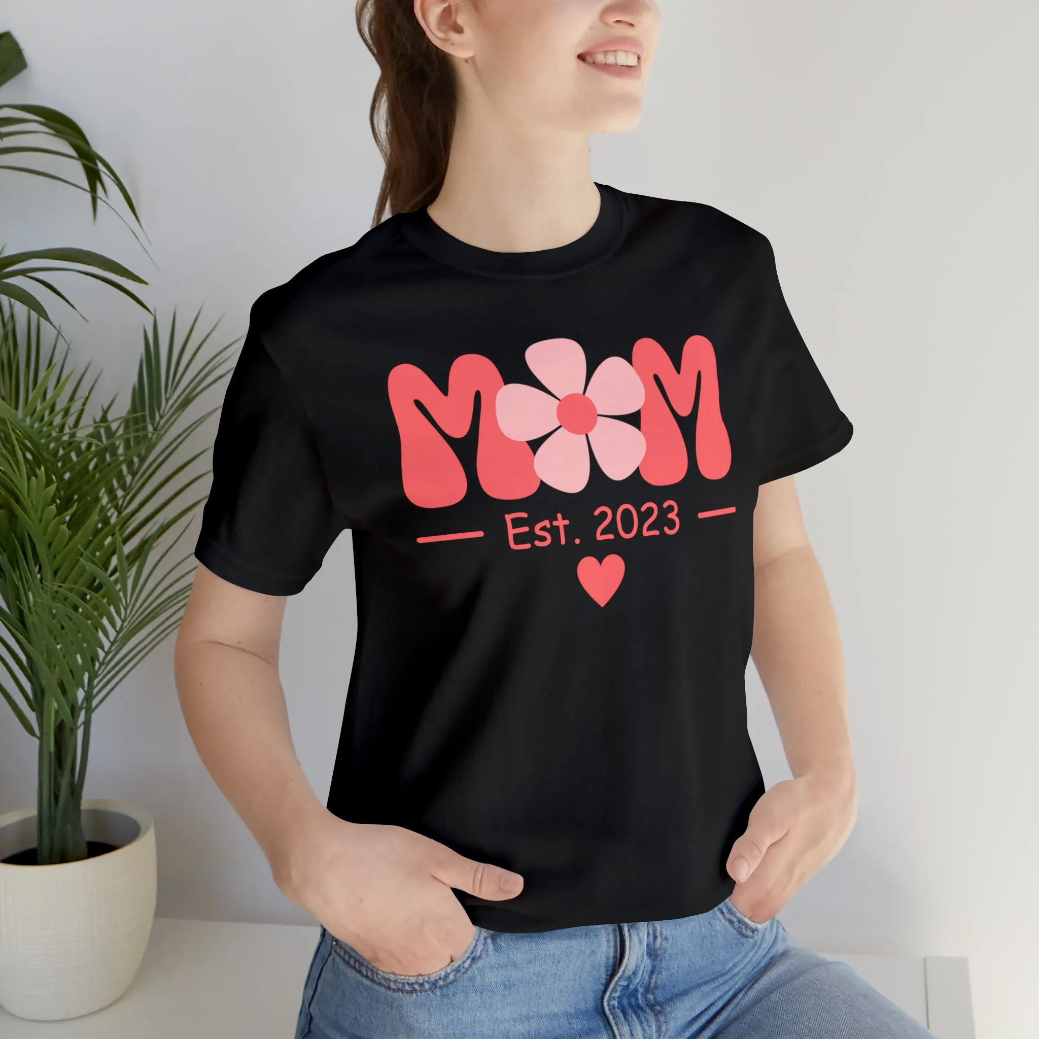 Mom Est. 2023 Mom to Be  T-Shirt | Expecting Baby Tee |  Bella Canvas 3001 Unisex |  Short Sleeve Tshirt