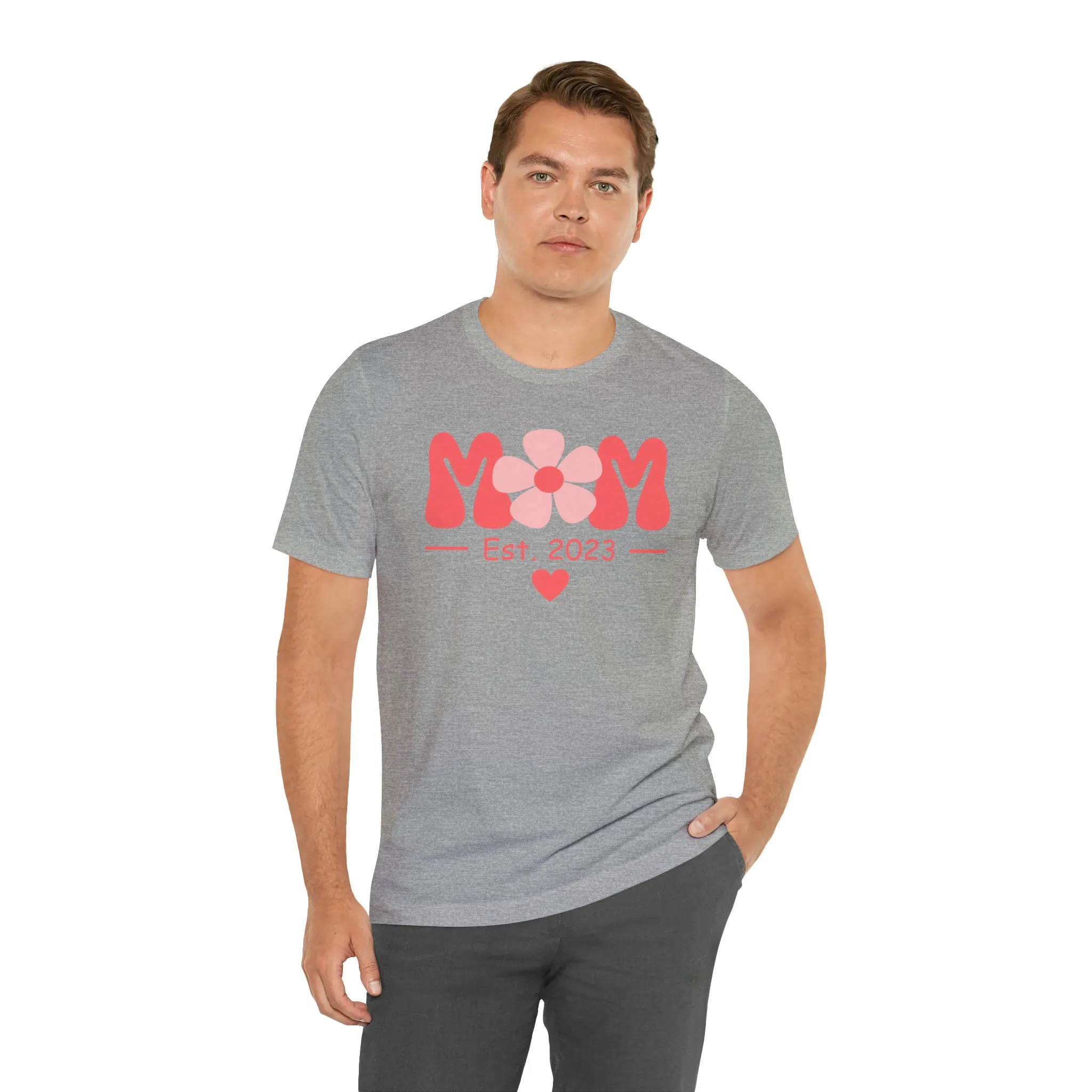 Mom Est. 2023 Mom to Be  T-Shirt | Expecting Baby Tee |  Bella Canvas 3001 Unisex |  Short Sleeve Tshirt