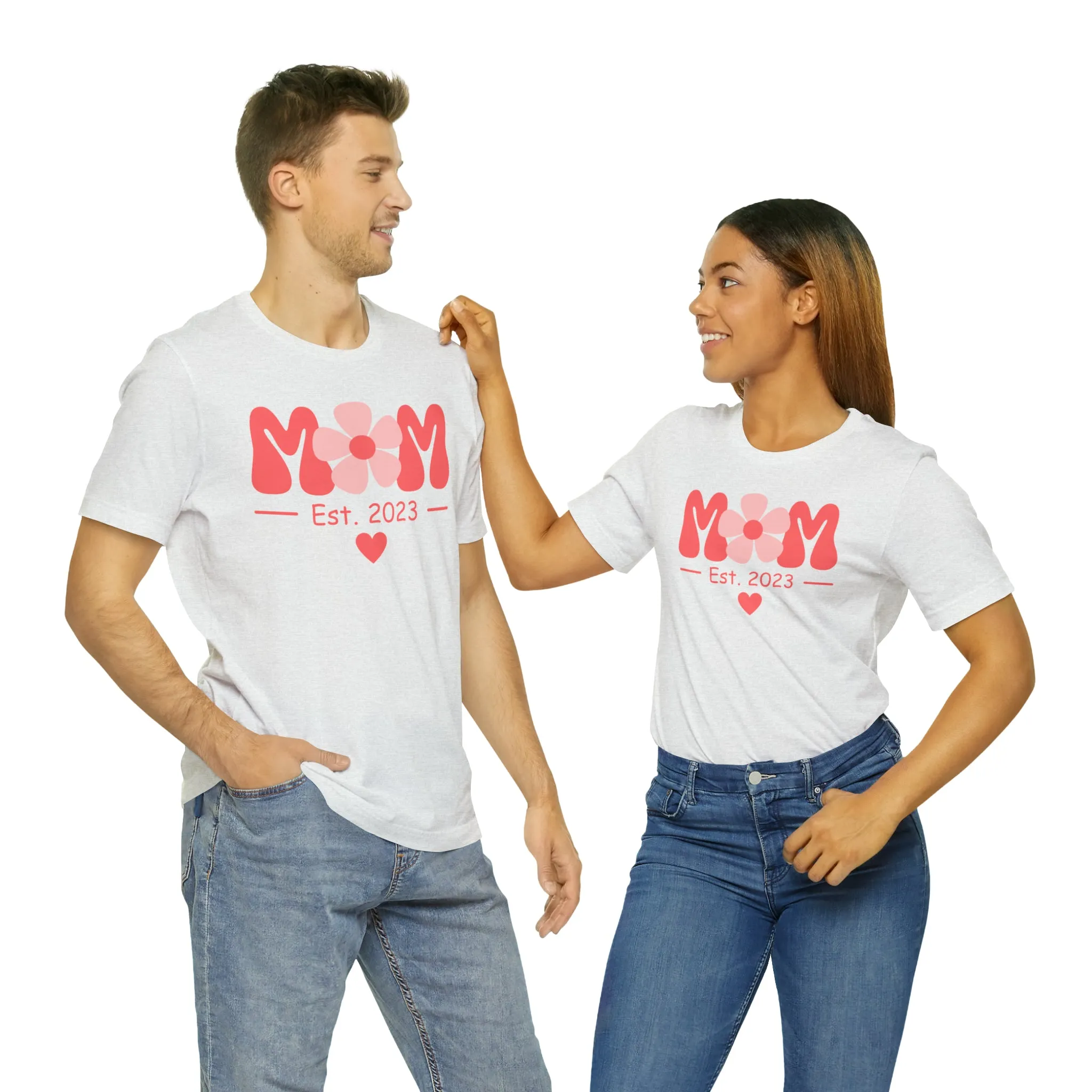 Mom Est. 2023 Mom to Be  T-Shirt | Expecting Baby Tee |  Bella Canvas 3001 Unisex |  Short Sleeve Tshirt