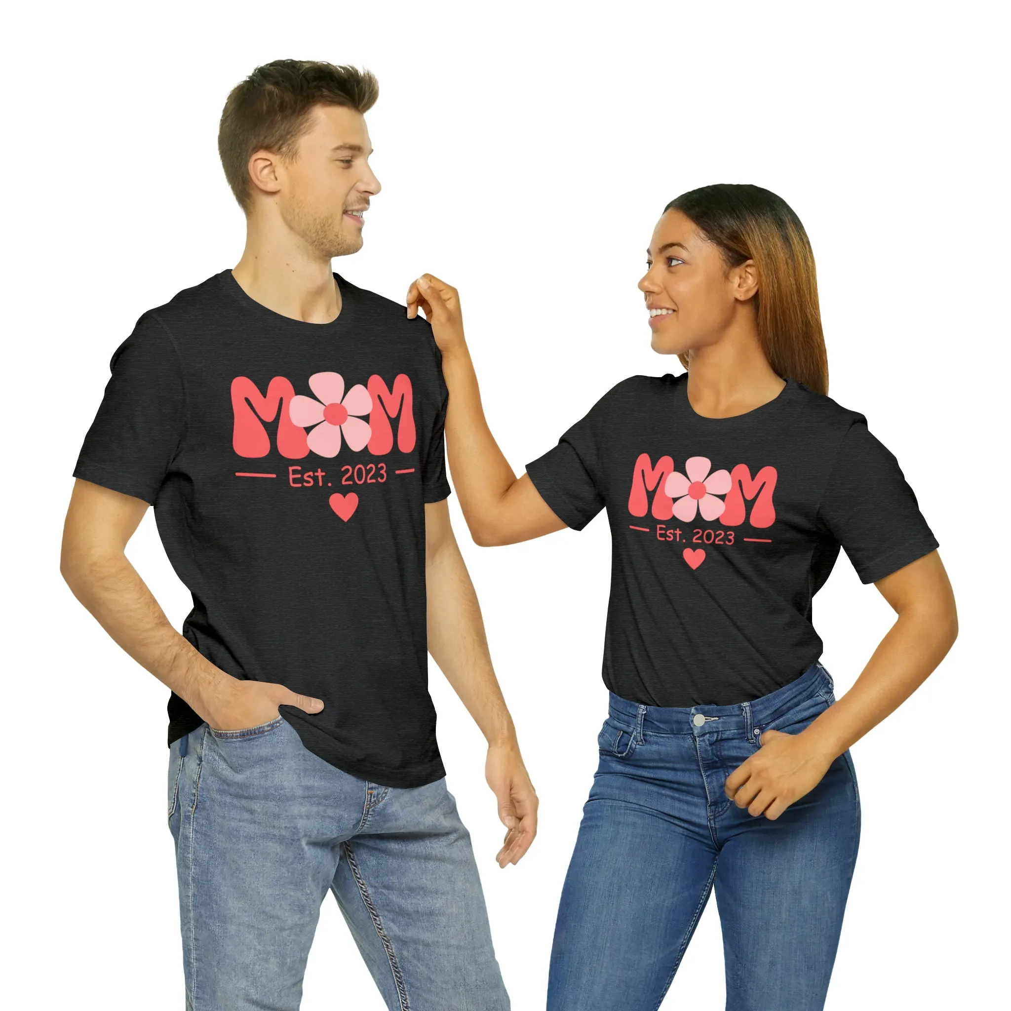 Mom Est. 2023 Mom to Be  T-Shirt | Expecting Baby Tee |  Bella Canvas 3001 Unisex |  Short Sleeve Tshirt
