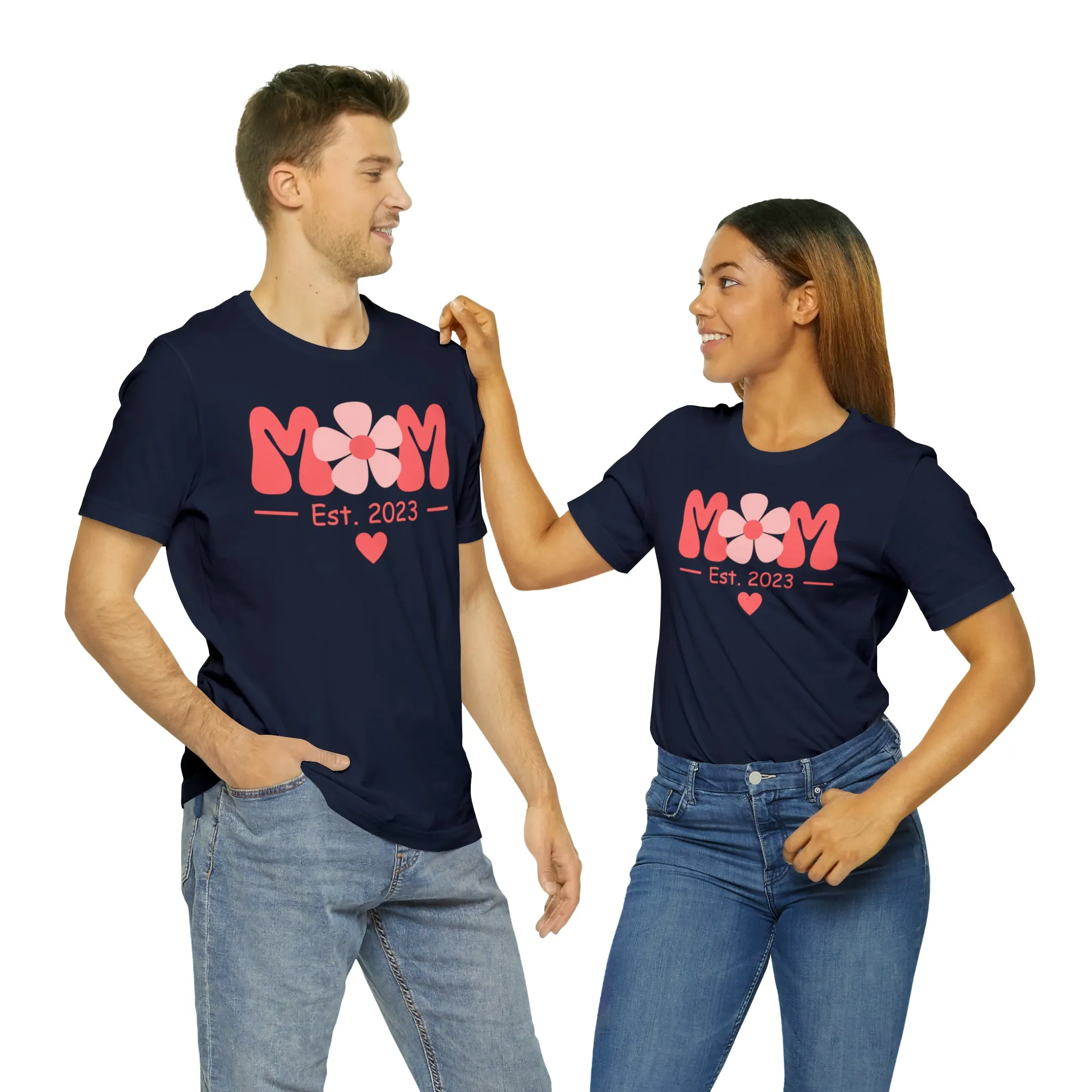 Mom Est. 2023 Mom to Be  T-Shirt | Expecting Baby Tee |  Bella Canvas 3001 Unisex |  Short Sleeve Tshirt