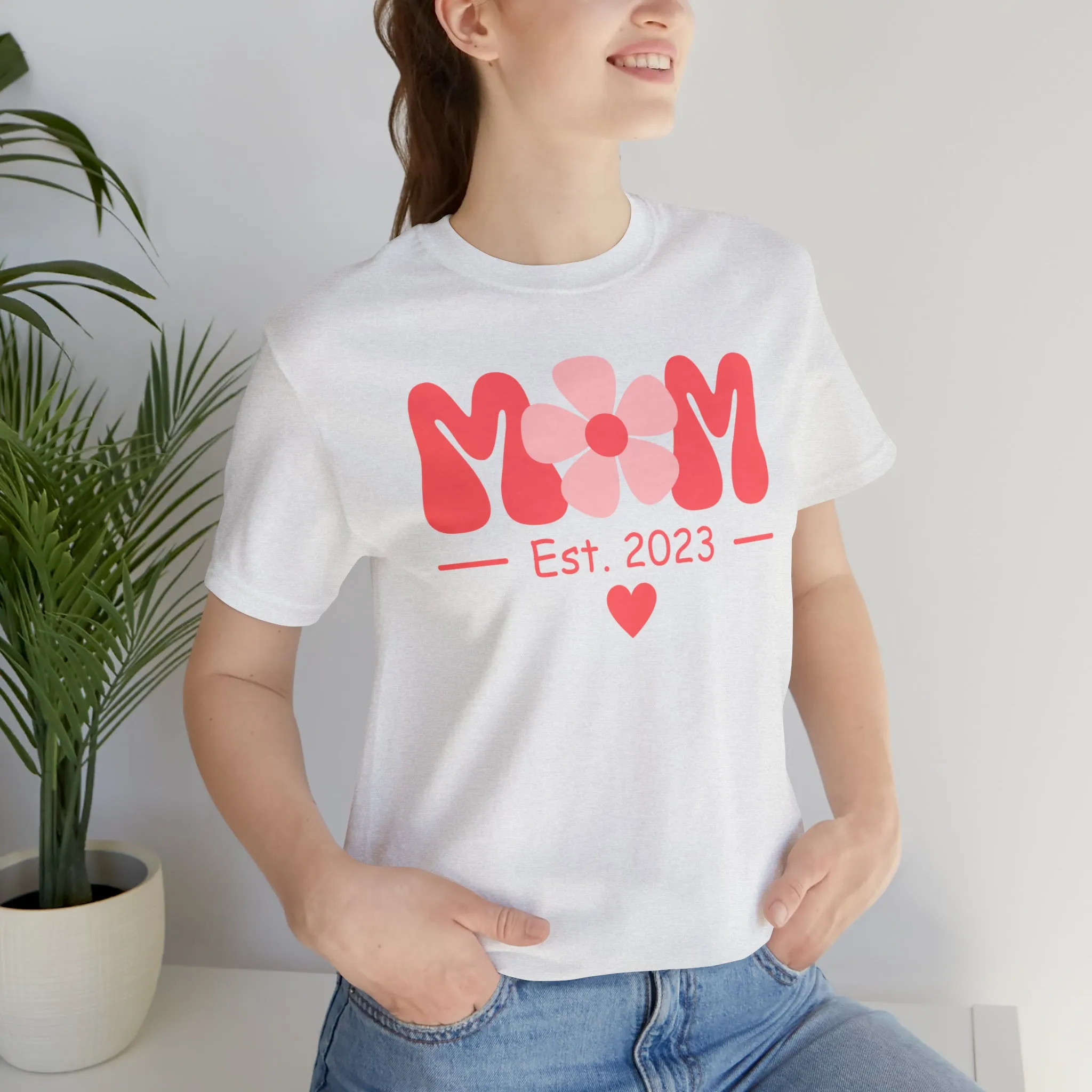 Mom Est. 2023 Mom to Be  T-Shirt | Expecting Baby Tee |  Bella Canvas 3001 Unisex |  Short Sleeve Tshirt