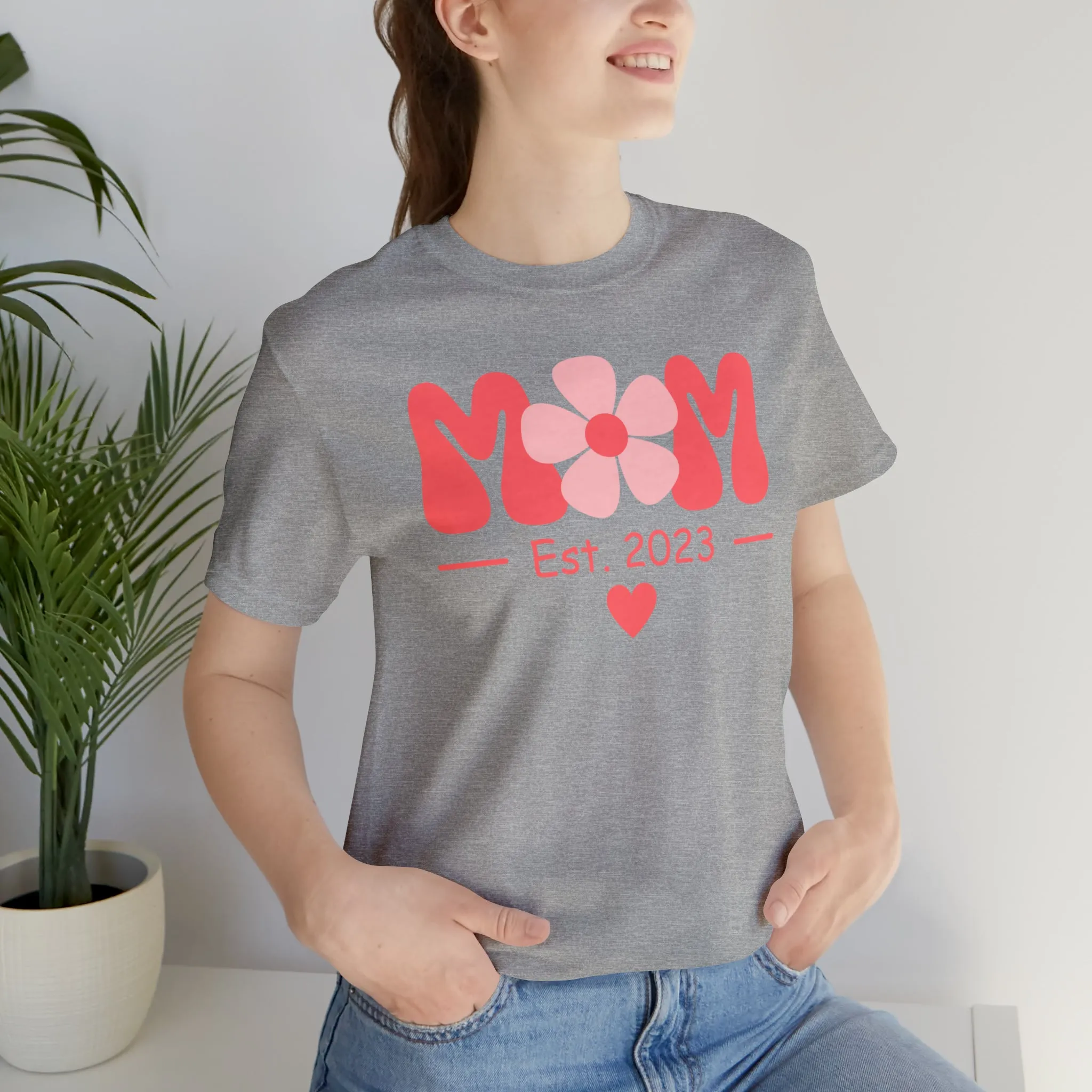 Mom Est. 2023 Mom to Be  T-Shirt | Expecting Baby Tee |  Bella Canvas 3001 Unisex |  Short Sleeve Tshirt