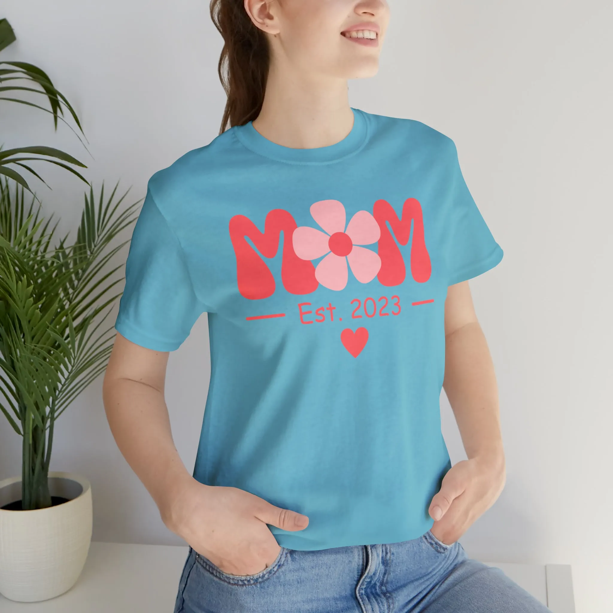 Mom Est. 2023 Mom to Be  T-Shirt | Expecting Baby Tee |  Bella Canvas 3001 Unisex |  Short Sleeve Tshirt