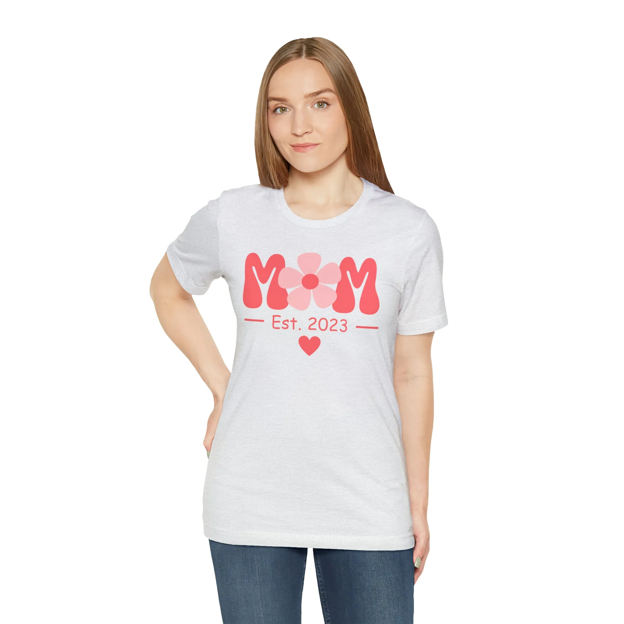Mom Est. 2023 Mom to Be  T-Shirt | Expecting Baby Tee |  Bella Canvas 3001 Unisex |  Short Sleeve Tshirt
