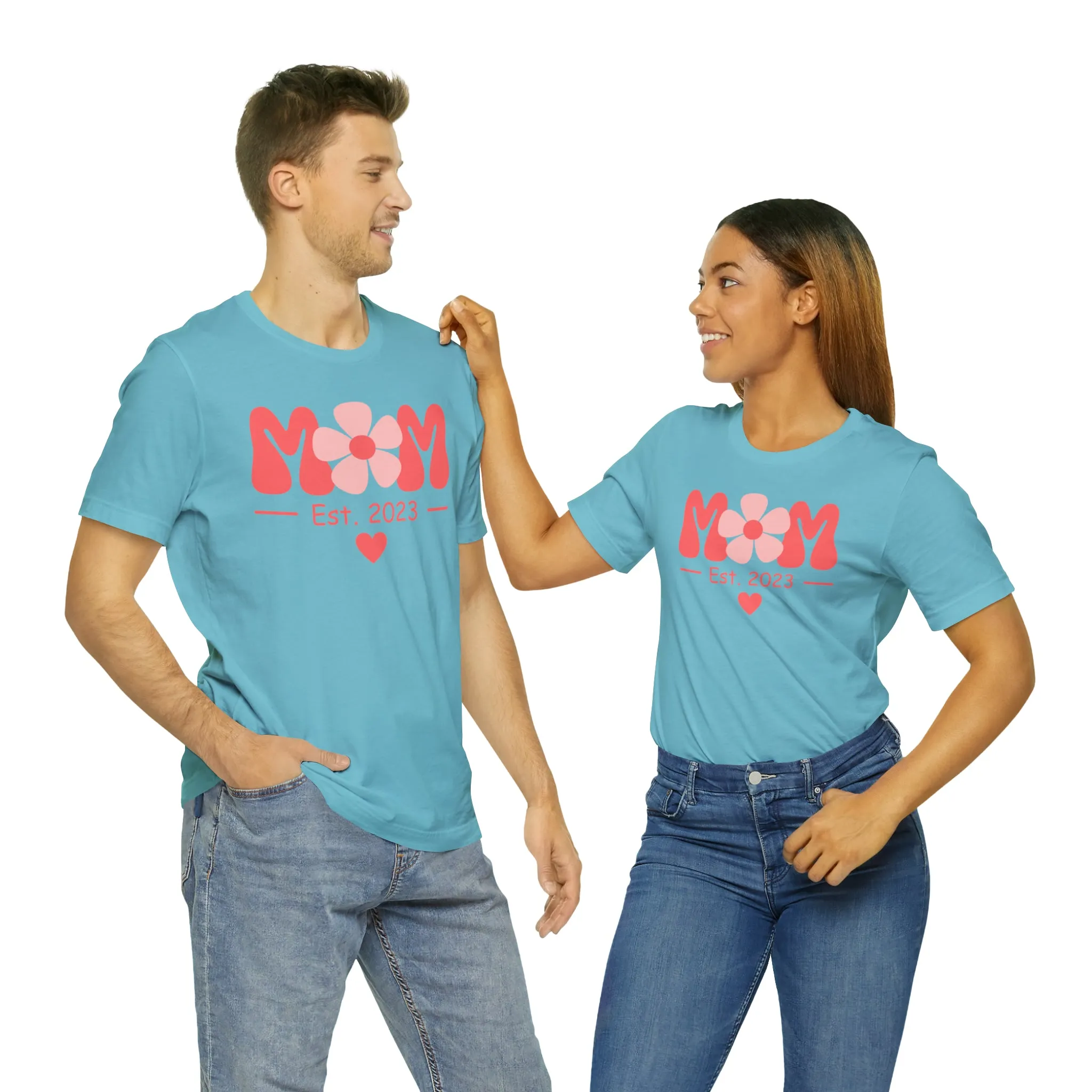 Mom Est. 2023 Mom to Be  T-Shirt | Expecting Baby Tee |  Bella Canvas 3001 Unisex |  Short Sleeve Tshirt