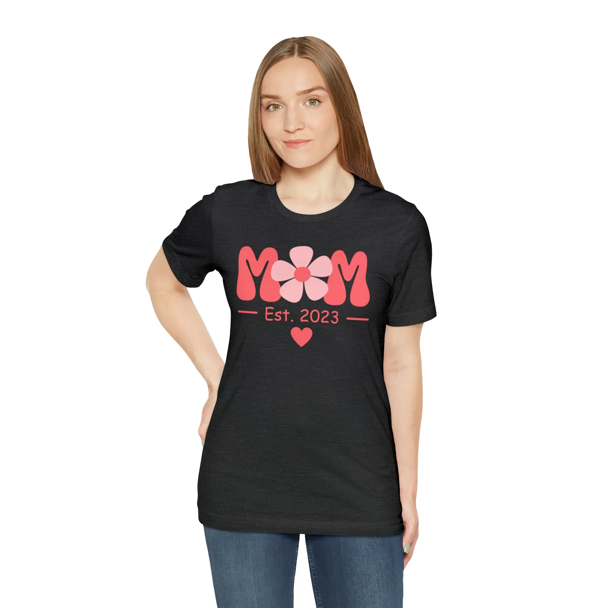 Mom Est. 2023 Mom to Be  T-Shirt | Expecting Baby Tee |  Bella Canvas 3001 Unisex |  Short Sleeve Tshirt