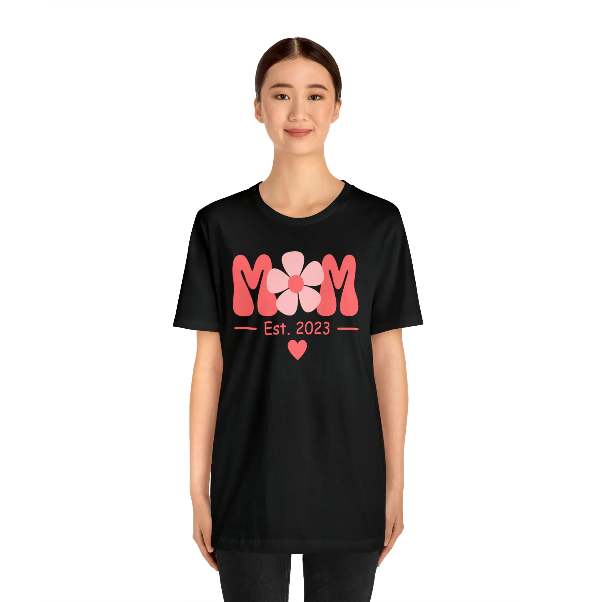 Mom Est. 2023 Mom to Be  T-Shirt | Expecting Baby Tee |  Bella Canvas 3001 Unisex |  Short Sleeve Tshirt