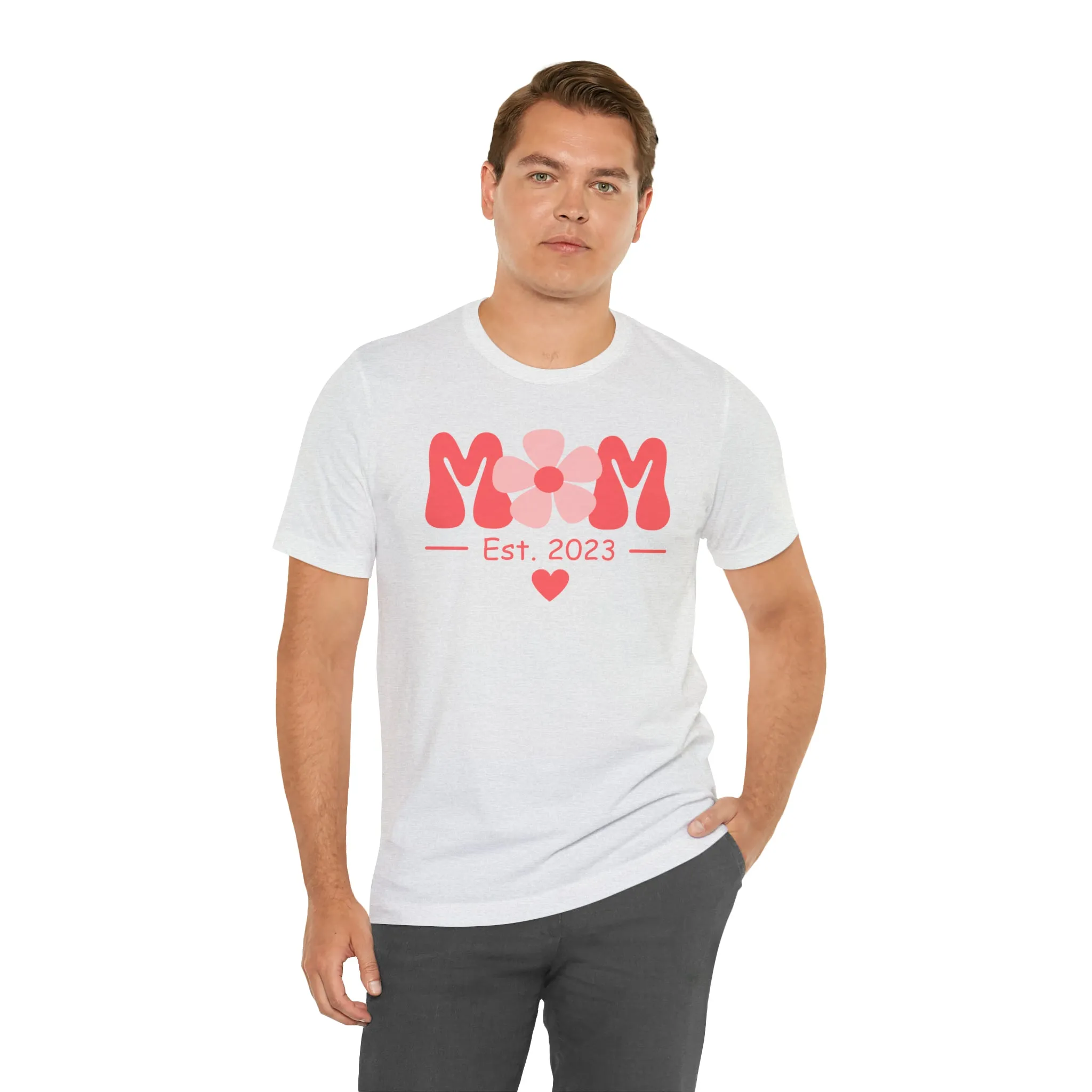 Mom Est. 2023 Mom to Be  T-Shirt | Expecting Baby Tee |  Bella Canvas 3001 Unisex |  Short Sleeve Tshirt