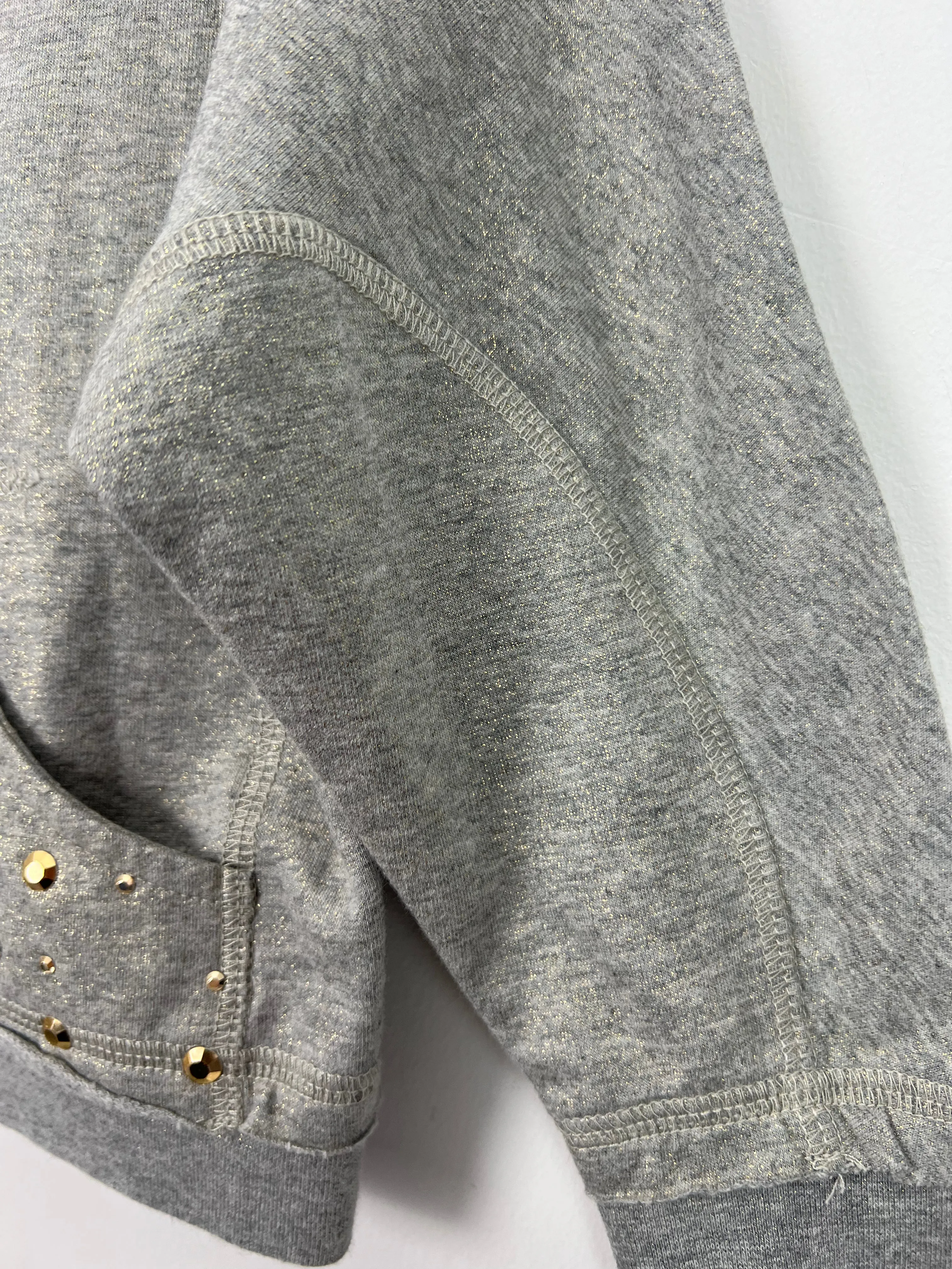 Monnalisa Fun sparkle zip sweatshirt 3y