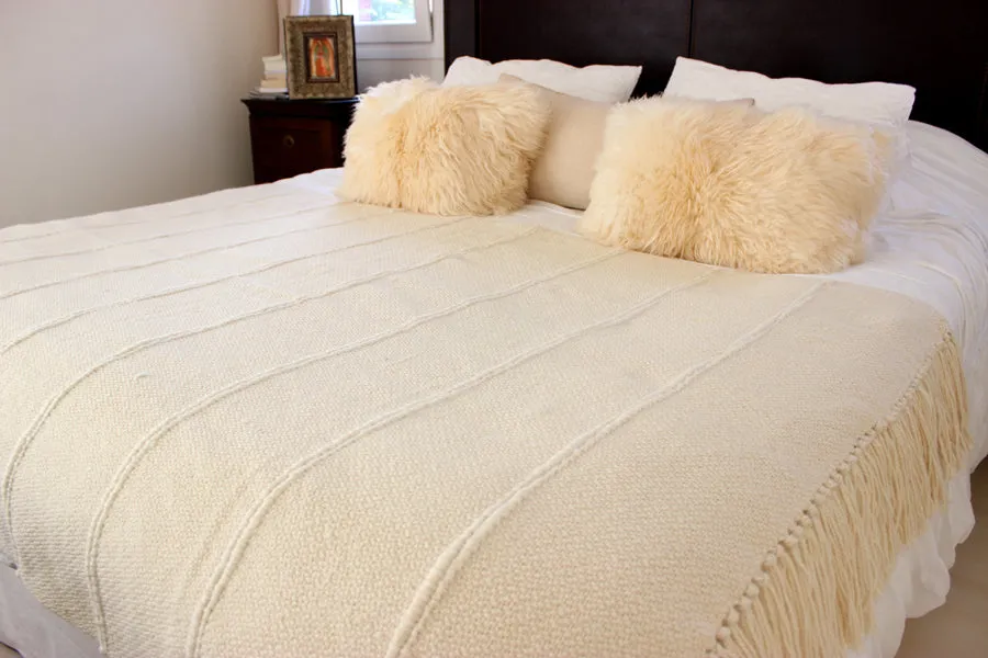 Multi Natural Striped Throw Blanket