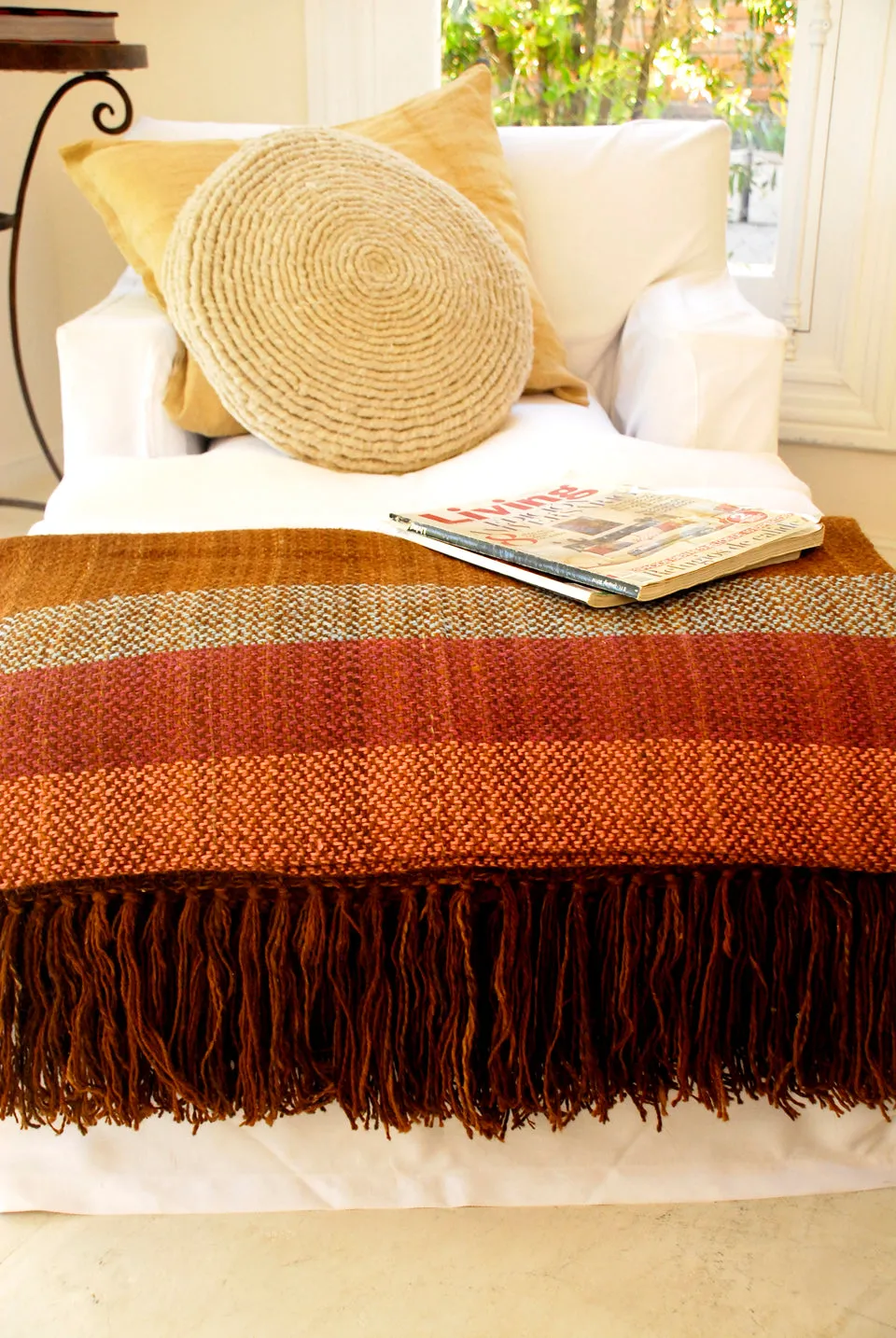 Multicolor Wool Throw Blanket