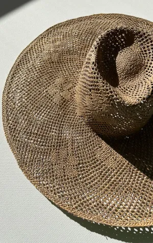 Natural Floral Large brim Hat-Medium