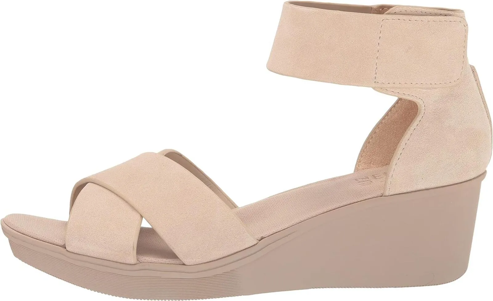 Naturalizer Women's Riviera Wedge Sandal H5170L7 Porcelain Brown 8.5M