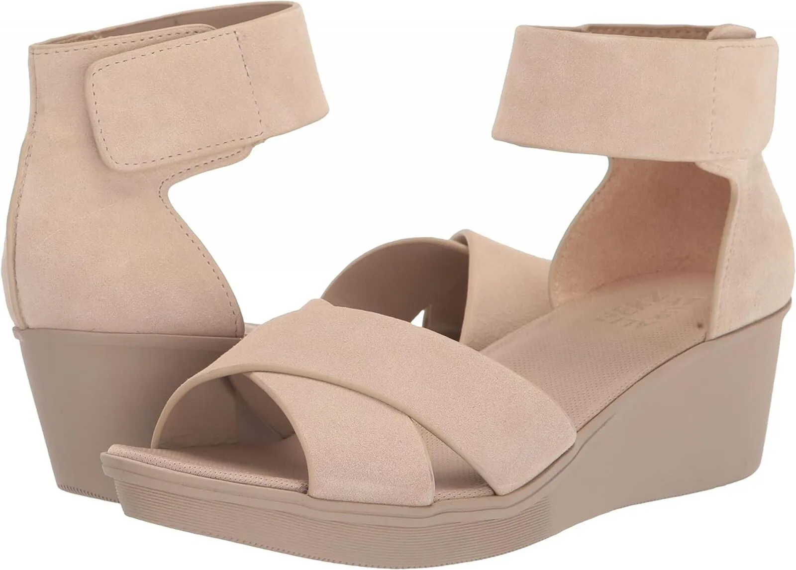 Naturalizer Women's Riviera Wedge Sandal H5170L7 Porcelain Brown 8.5M