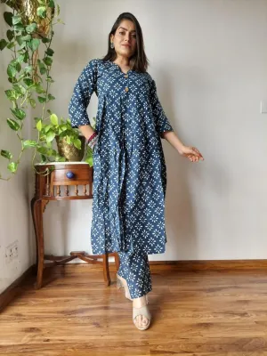 Navy Blue Naira Cut Suit Set