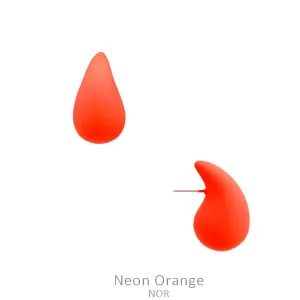 Neon Orange Trendy teardrop earrings