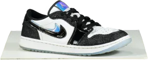 Nike Black and White Air Jordan 1 Low Golf Shoes UK 7.5
