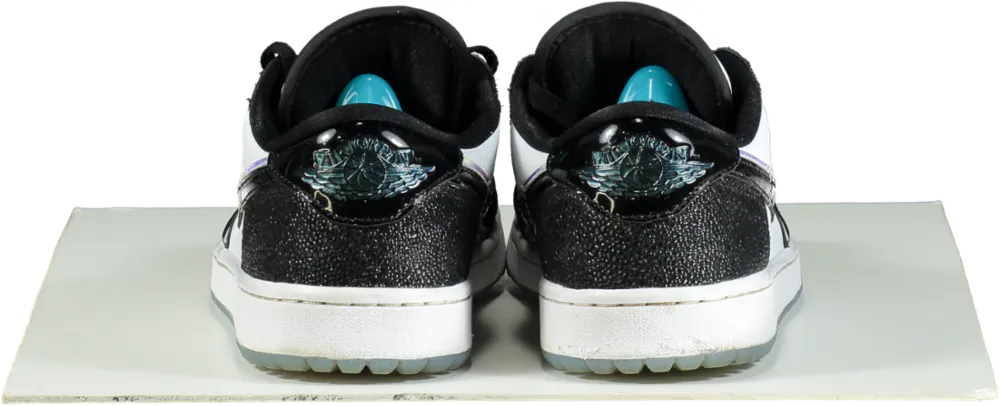 Nike Black and White Air Jordan 1 Low Golf Shoes UK 7.5