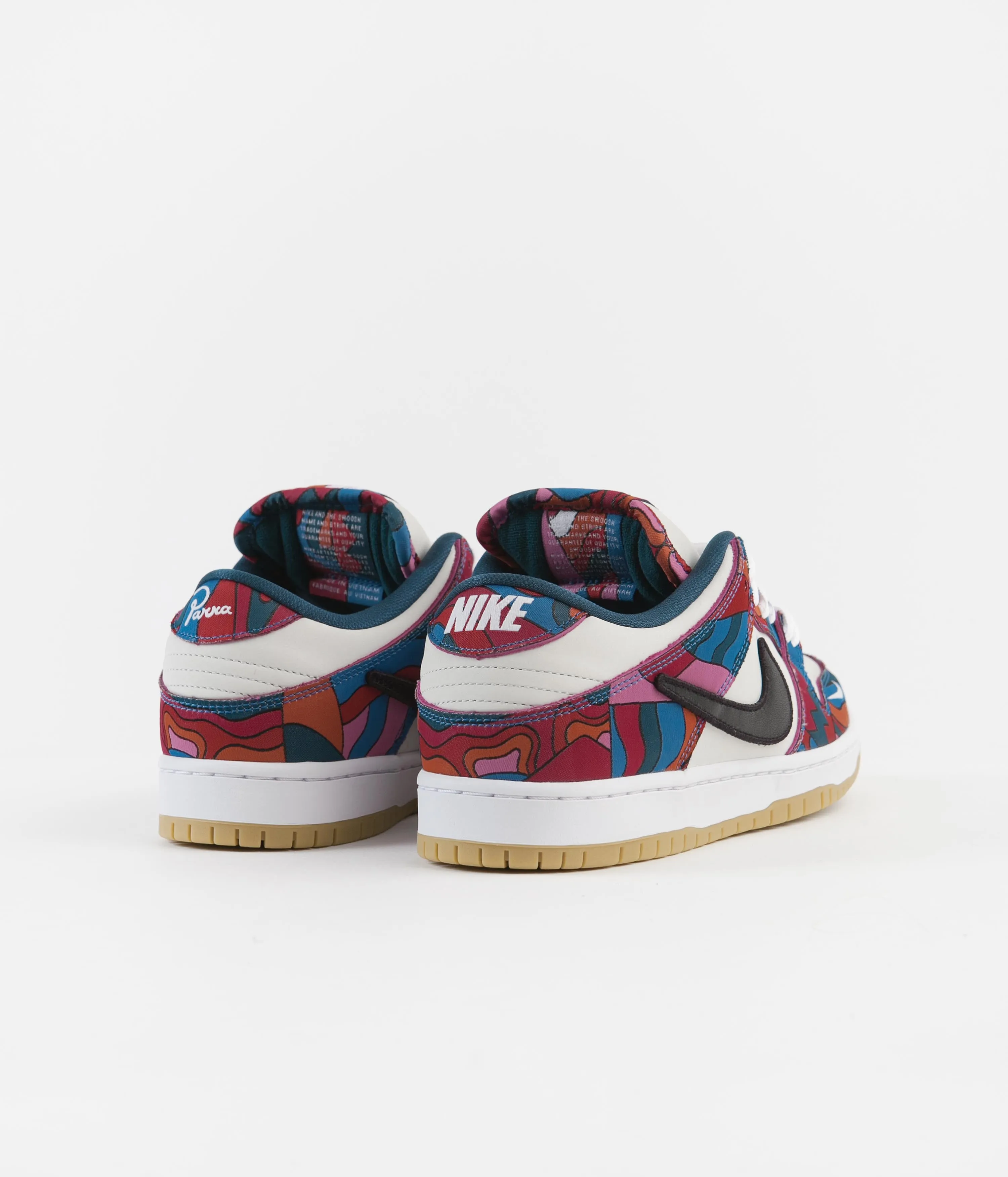 Nike SB x Parra Dunk Low Pro Shoes - Fireberry / Black
