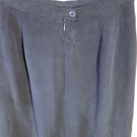 Nygard Collection Vintage Silk Maxi Skirt Size 8 Navy Blue