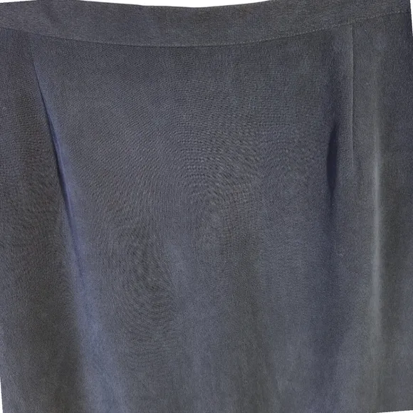 Nygard Collection Vintage Silk Maxi Skirt Size 8 Navy Blue