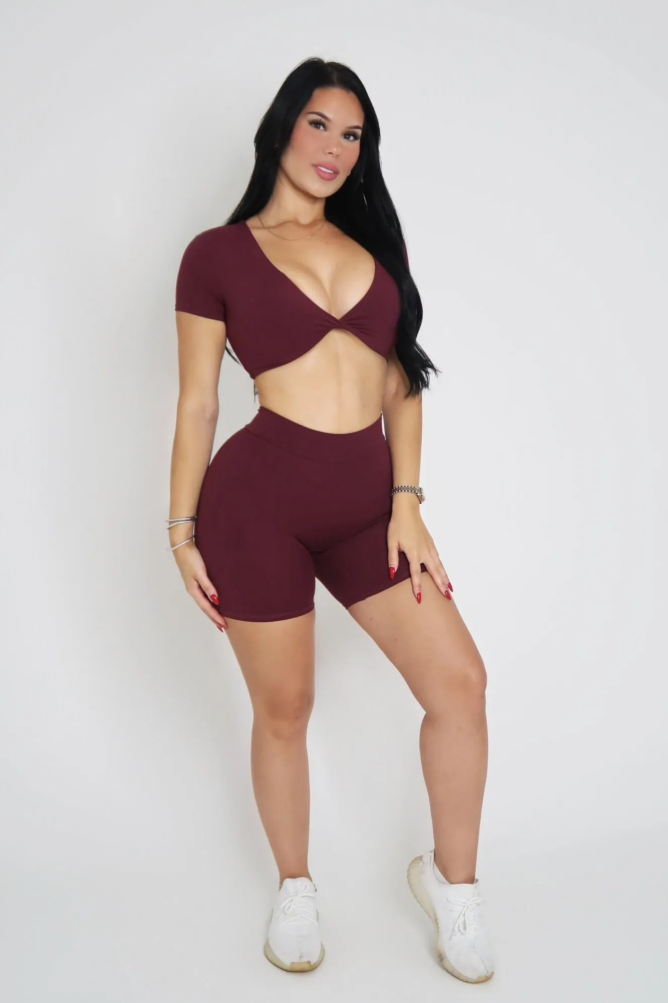 On the edge crop top