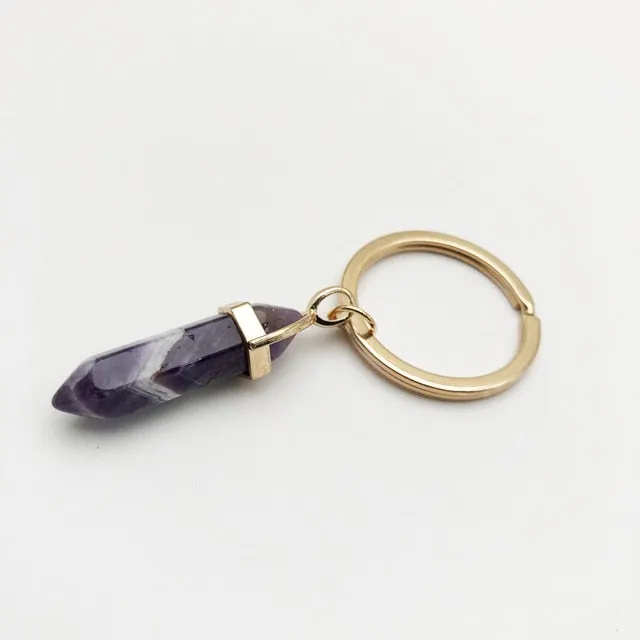 Original Nature Stone Pendant Keychain