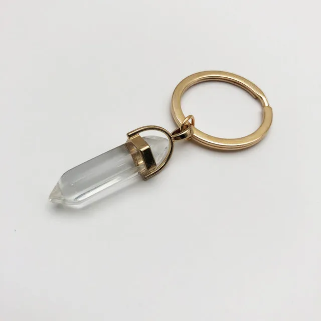 Original Nature Stone Pendant Keychain
