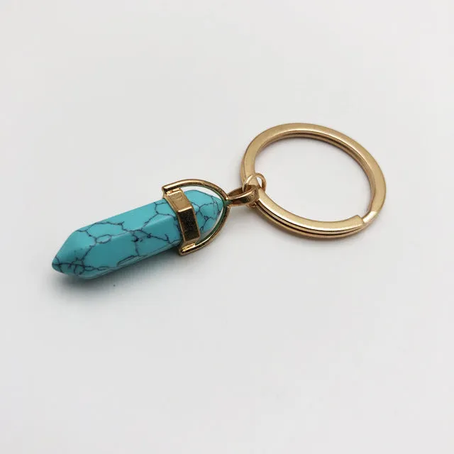 Original Nature Stone Pendant Keychain