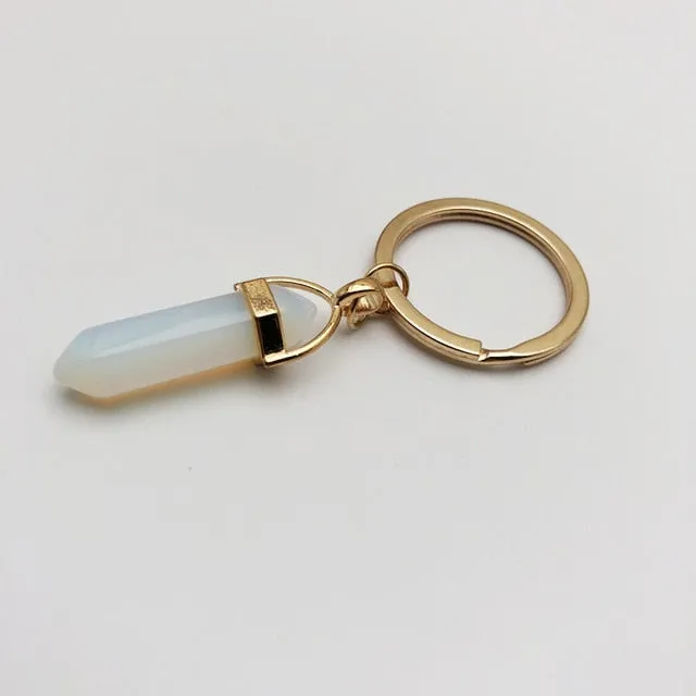 Original Nature Stone Pendant Keychain