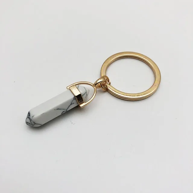 Original Nature Stone Pendant Keychain