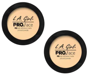 Pack of 2 L.A. Girl PRO Face High Definition Matte Pressed Powder, Classic Ivory GPP602