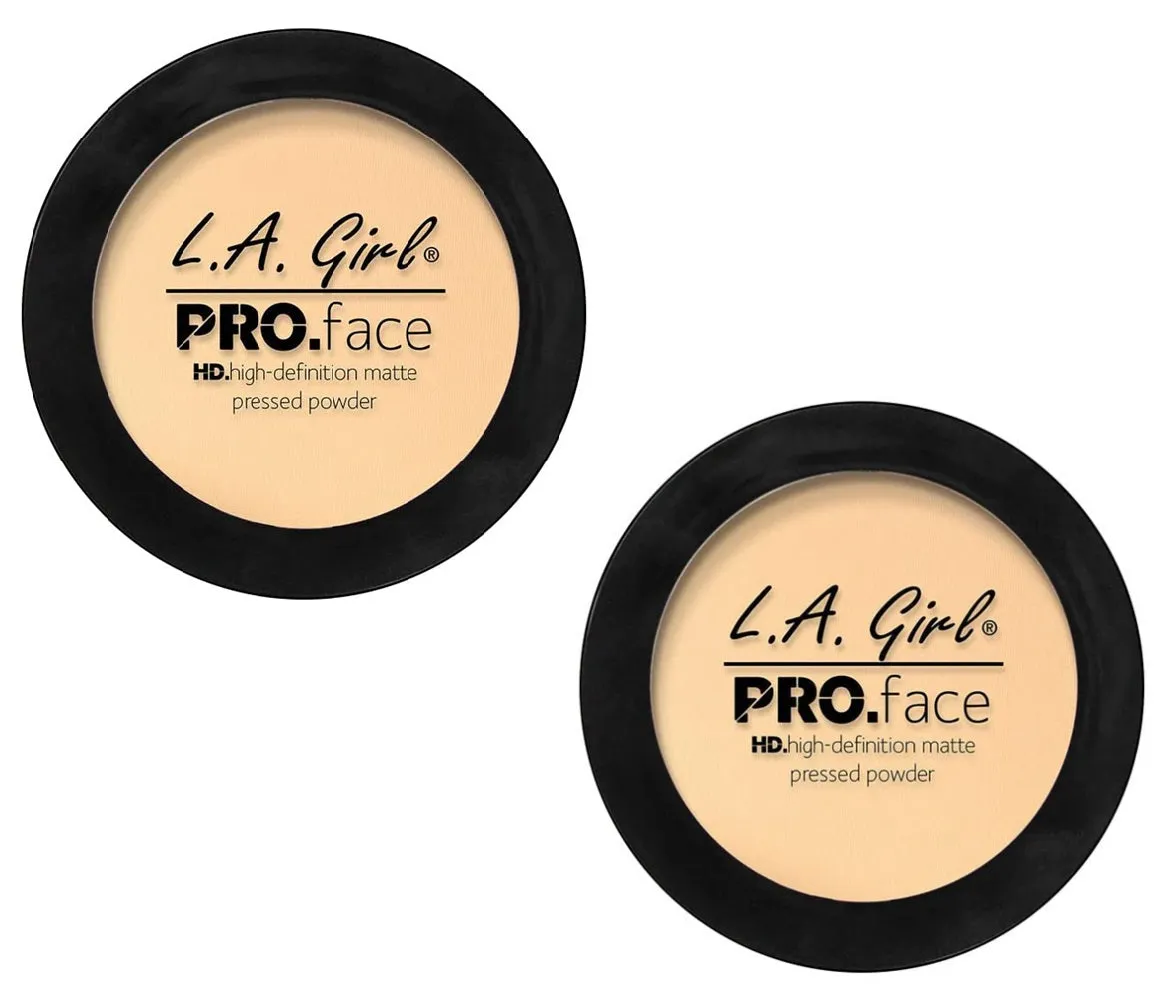 Pack of 2 L.A. Girl PRO Face High Definition Matte Pressed Powder, Classic Ivory GPP602