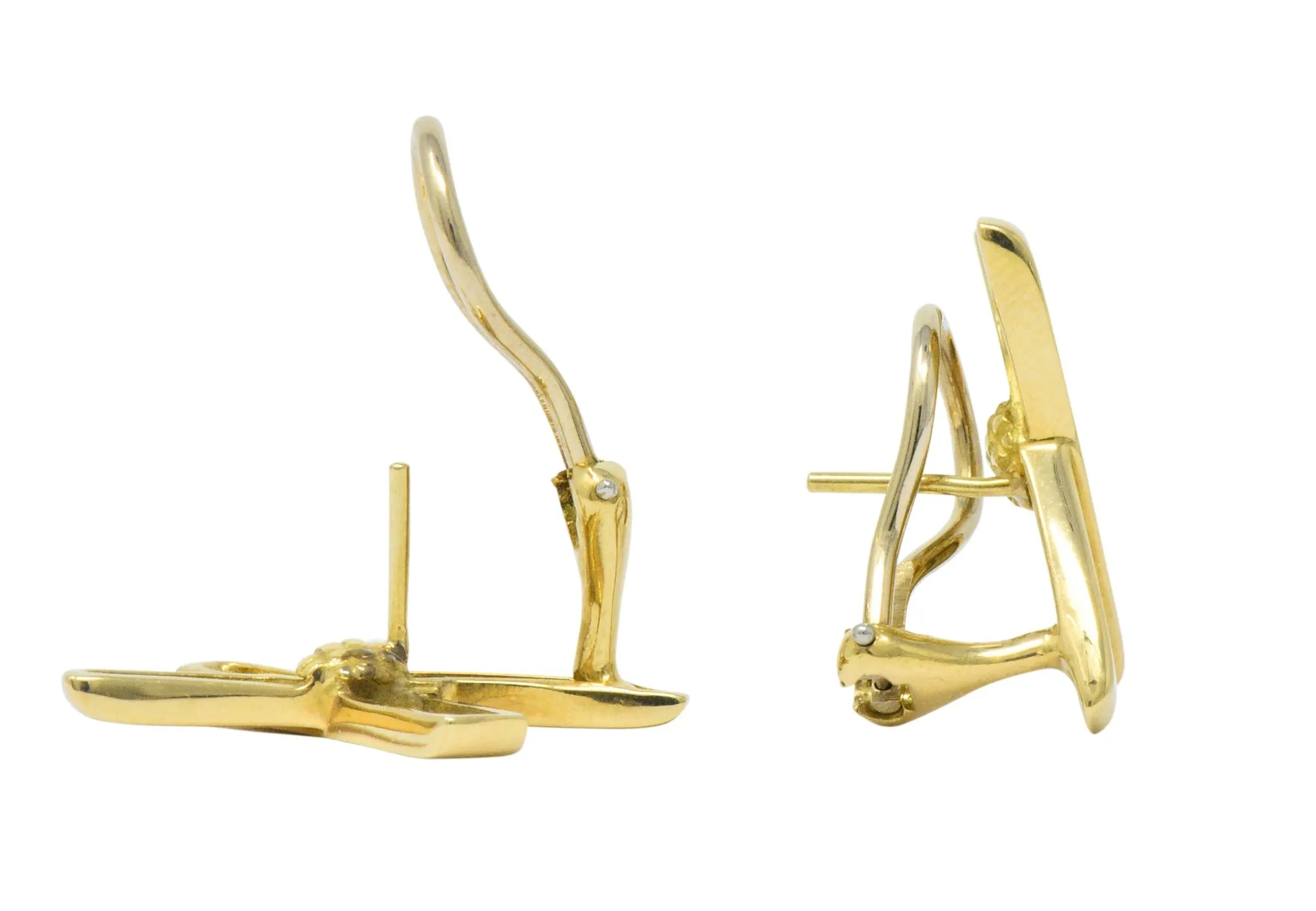 Paloma Picasso Tiffany & Co. 1984 18 Karat Gold "X" Earrings