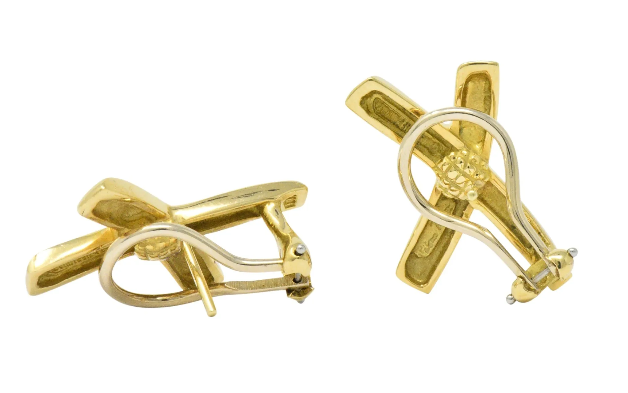 Paloma Picasso Tiffany & Co. 1984 18 Karat Gold "X" Earrings