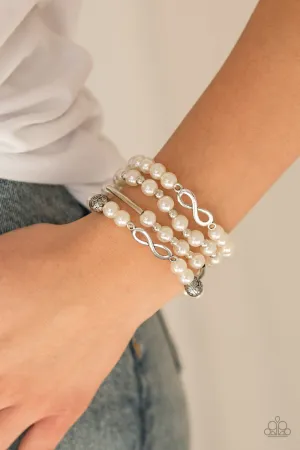 Paparazzi - Limitless Luxury - White Pearl Bracelet