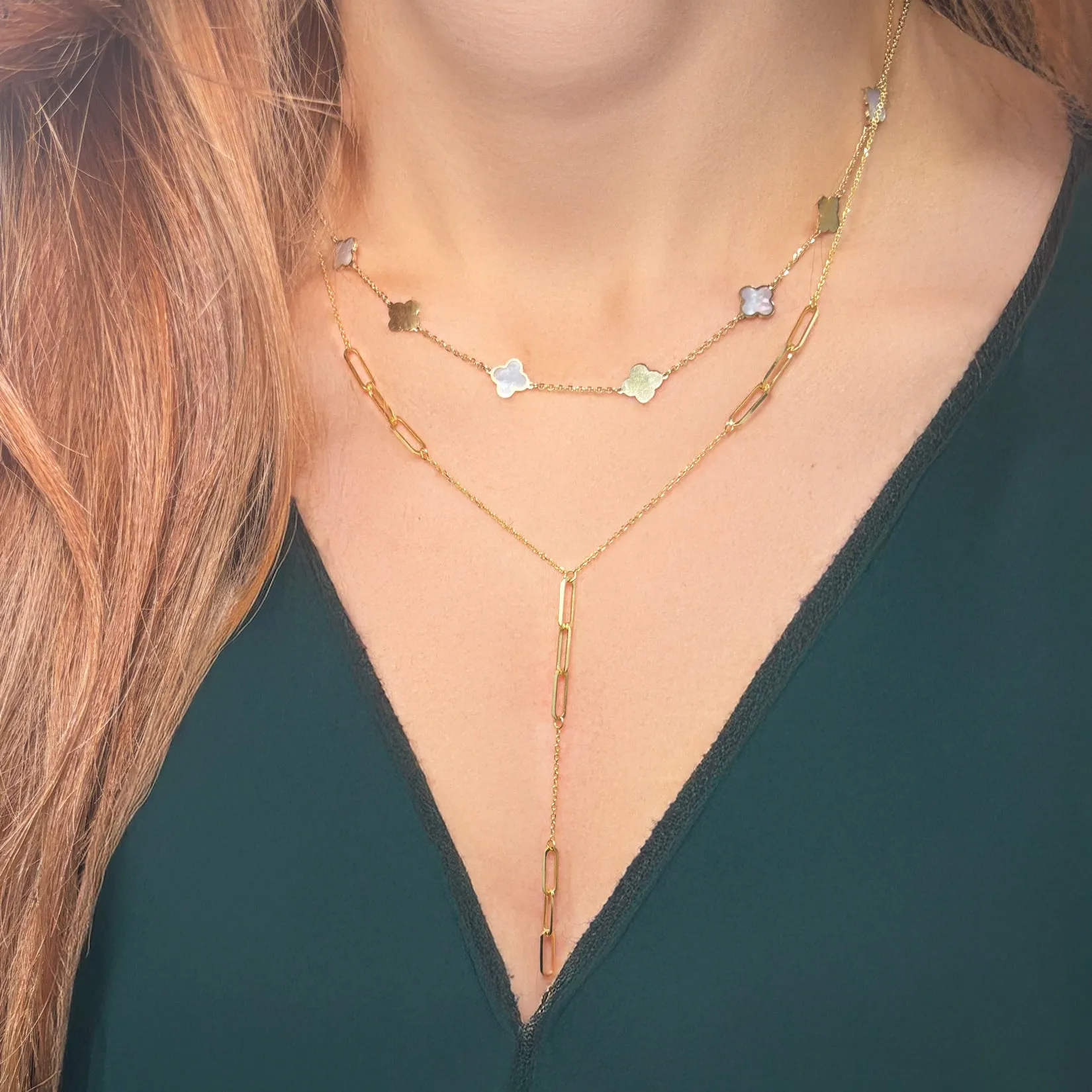 Paperclip Lariat Necklace