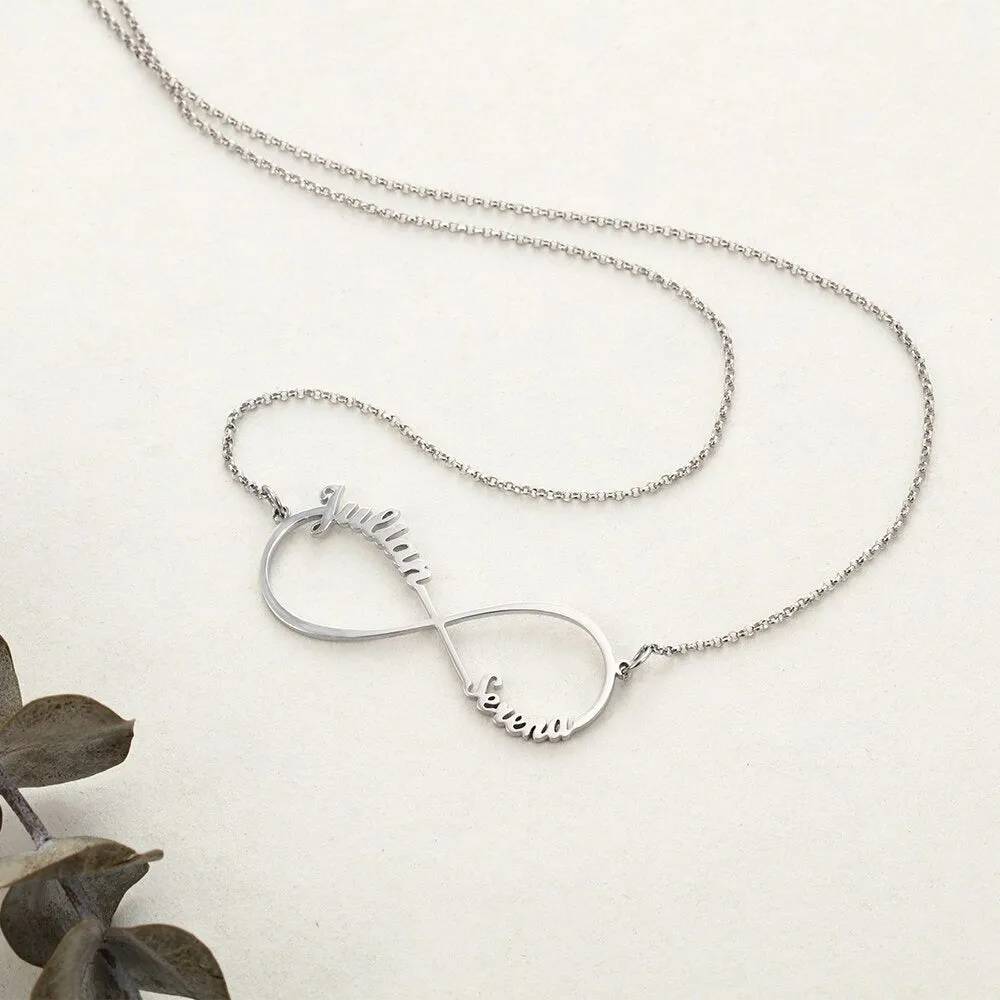 Personalized 2 Names Infinity Necklace