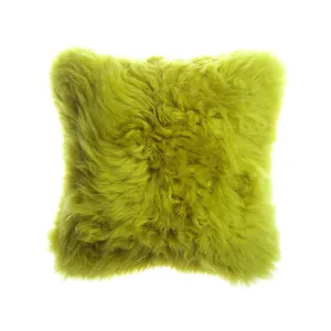 Pistachio Sheepskin Square Pillow