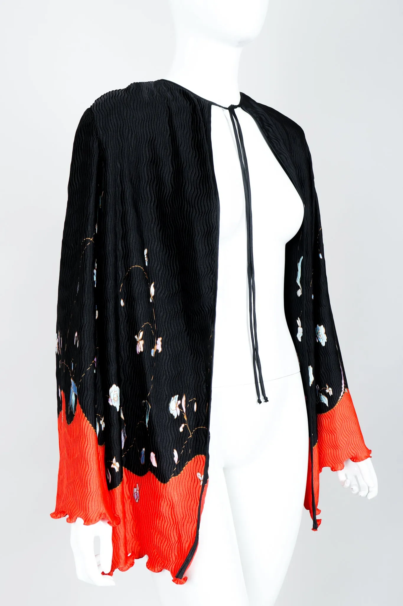 Pleated Floral Jacket Top & Skirt Set