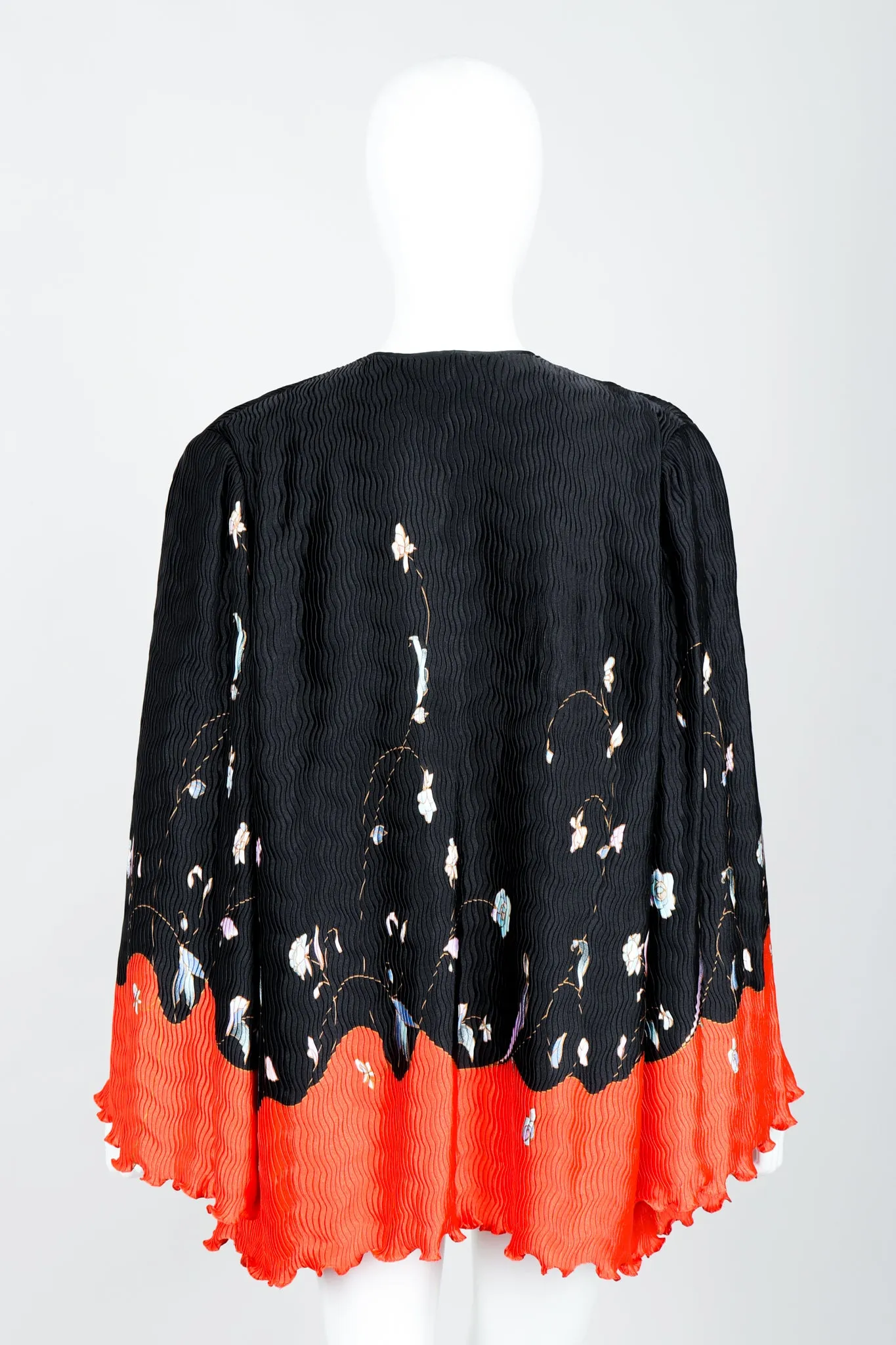 Pleated Floral Jacket Top & Skirt Set