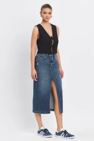 Poppy High Waist Denim Skirt