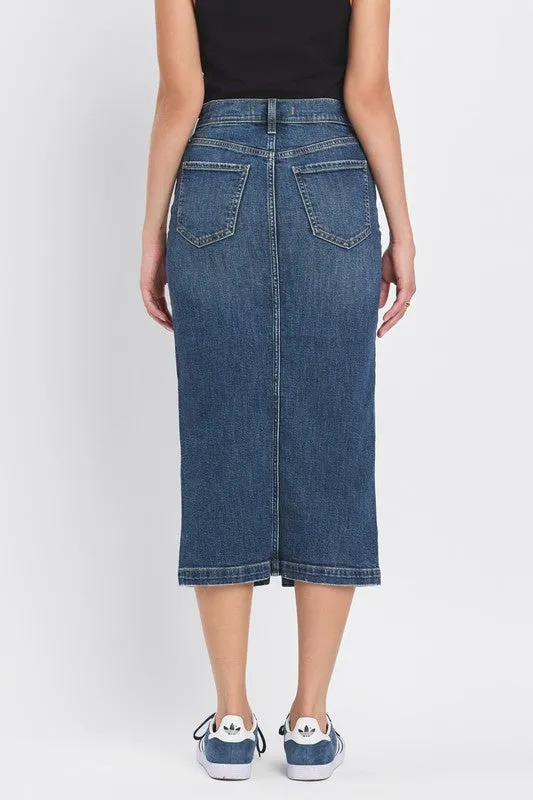 Poppy High Waist Denim Skirt