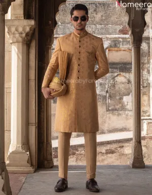 Premium Designer Brown Sherwani for Wedding Wear #GN26